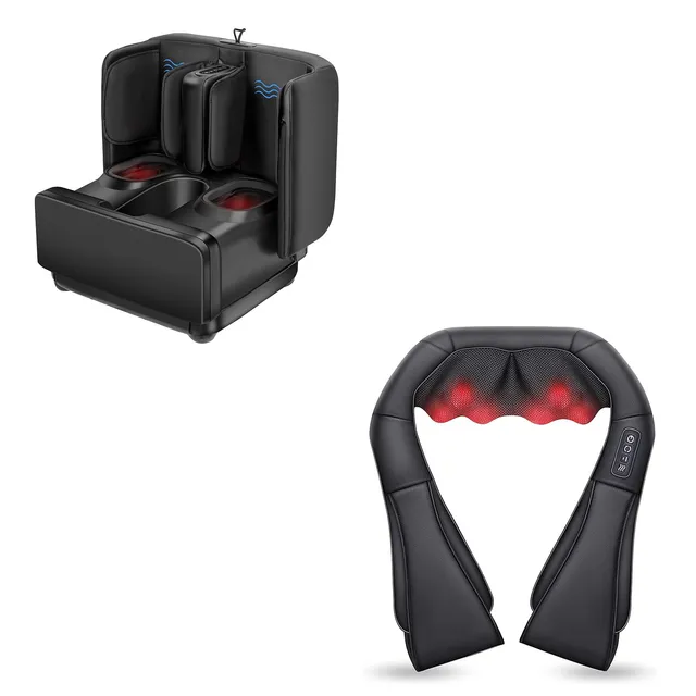 comfier-shiatsu-neck-massager-foot-massager-combo-set-with-3d-kneading image 1