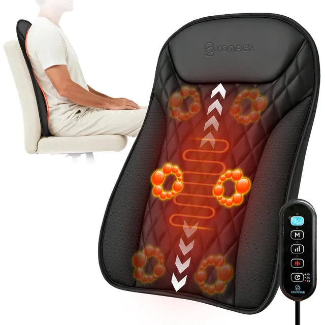comfier-ultra-slim-shiatsu-back-massager-with-heat-4d-deep-tissue-chair-massager image 1