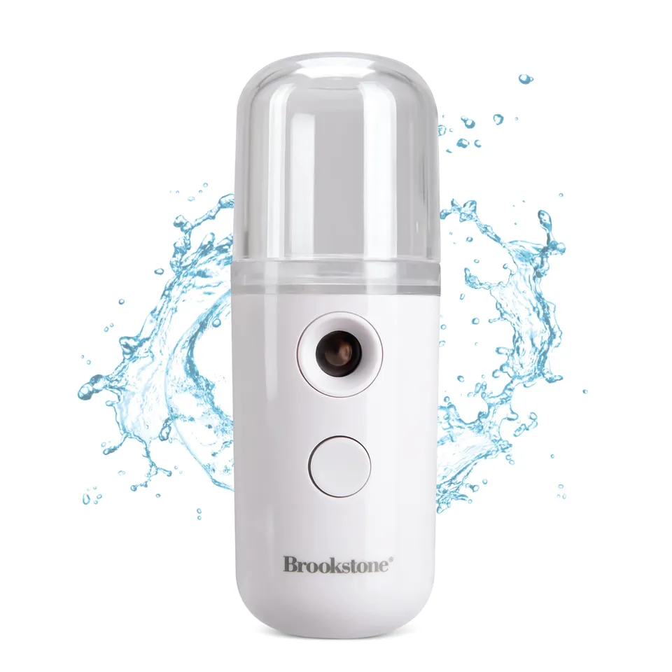 brookstone-portable-nano-facial-mister-usb-rechargeable-cool-mist-sprayer-with-3 image 1