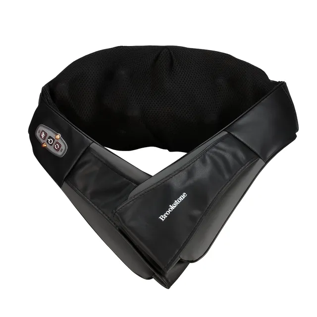 brookstone-shiatsu-neck-massager-with-heat-deep-kneading-adjustable-speed-portab image 1