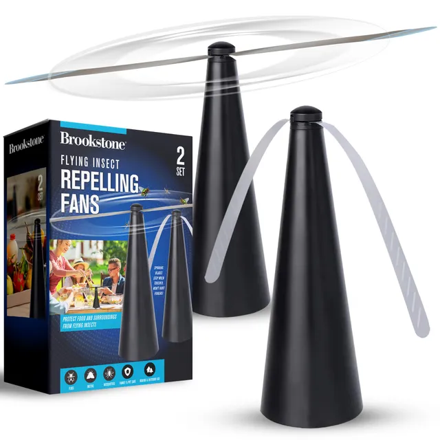 brookstone-battery-powered-insect-repelling-fan-2-pack image 1