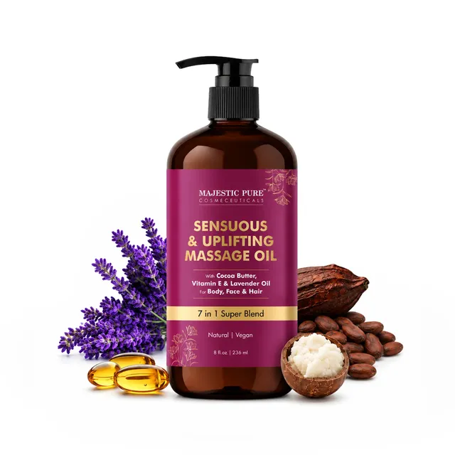 majestic-pure-sensuous-cocoa-massage-oil-8-fl-oz-intimate-warm-and-relaxing-mass image 1