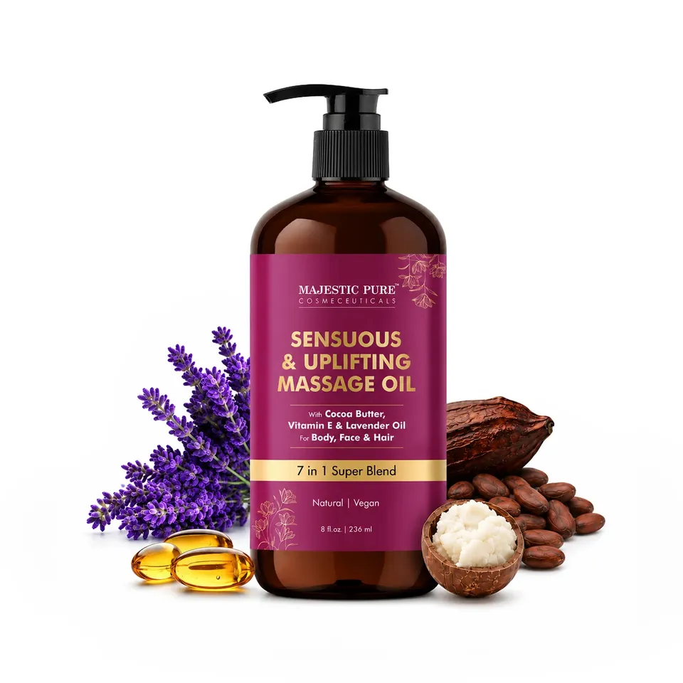 majestic-pure-sensuous-cocoa-massage-oil-8-fl-oz-intimate-warm-and-relaxing-mass image 1