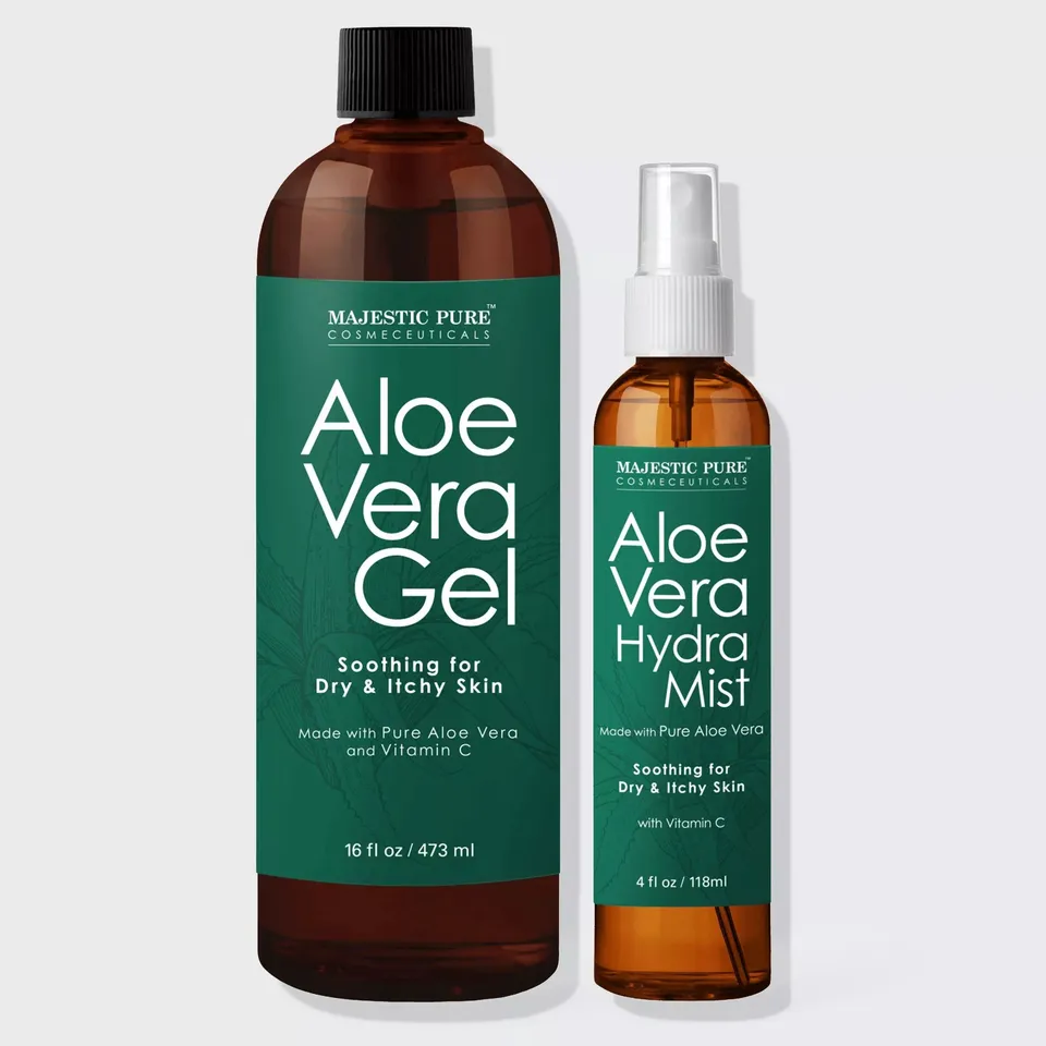 majestic-pure-aloe-vera-gel-mist-combo-pack-of-2-soothing-cooling-for-skin-and-h image 1