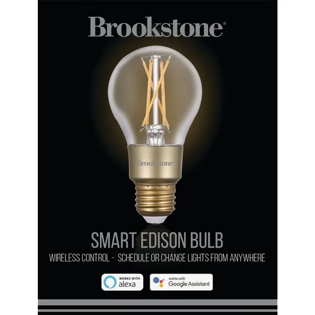brookstone-smart-edison-bulb-wifi-enabled-led-smart-bulb-with-app-control image 1