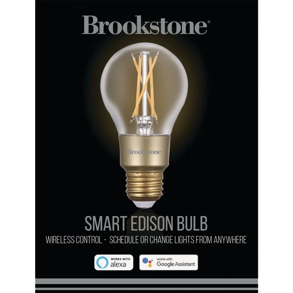 brookstone-smart-edison-bulb-wifi-enabled-led-smart-bulb-with-app-control image 1