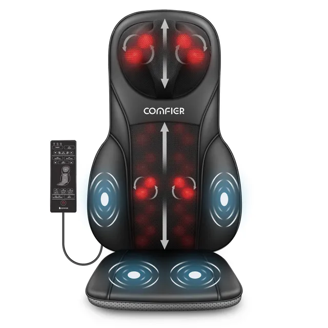 comfier-2113-leather-shiatsu-back-and-neck-massager-with-heat image 1