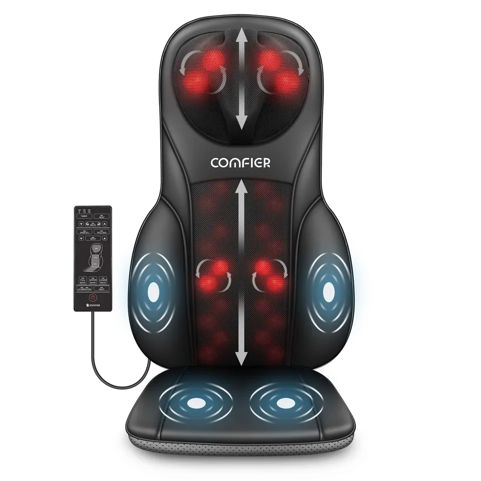comfier-2113-leather-shiatsu-back-and-neck-massager-with-heat image 1
