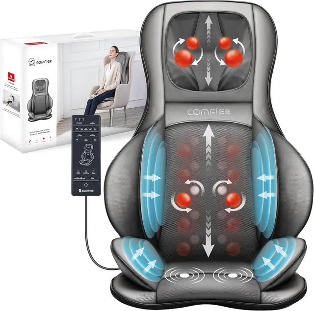 comfier-shiatsu-neck-and-back-massager-with-heat-massage-chair-pad-with-adjustab image 1