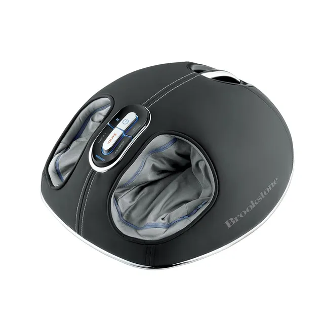 brookstone-shiatsu-foot-massager-with-heat-and-air-compression-grey image 1