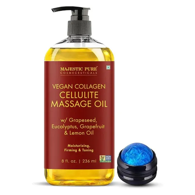 majestic-pure-vegan-collagen-cellulite-massage-oil-with-eucalyptus-oil-roller-8- image 1
