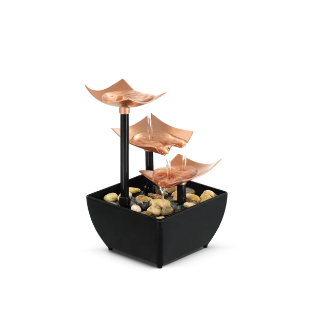 homedics-relaxation-fountain-three-tier-tabletop-water-fountain-for-home-office image 1