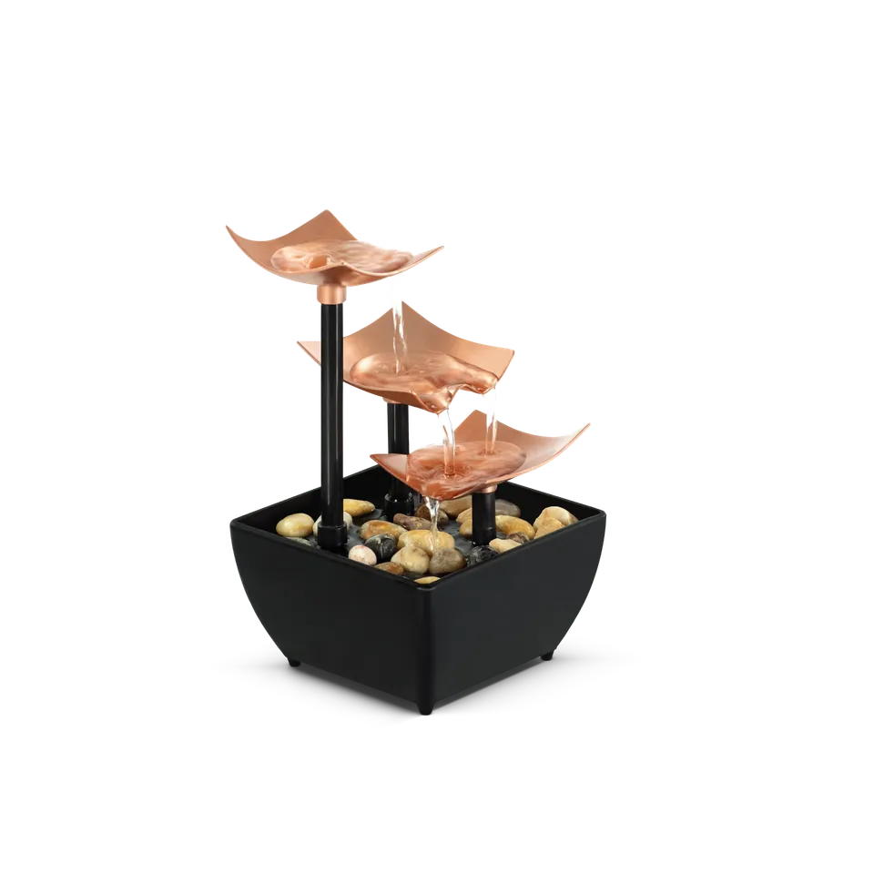 homedics-relaxation-fountain-three-tier-tabletop-water-fountain-for-home-office image 1