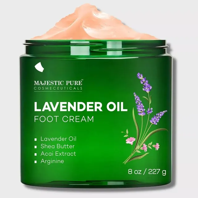 majestic-pure-lavender-oil-foot-cream-with-shea-butter-8-oz image 1