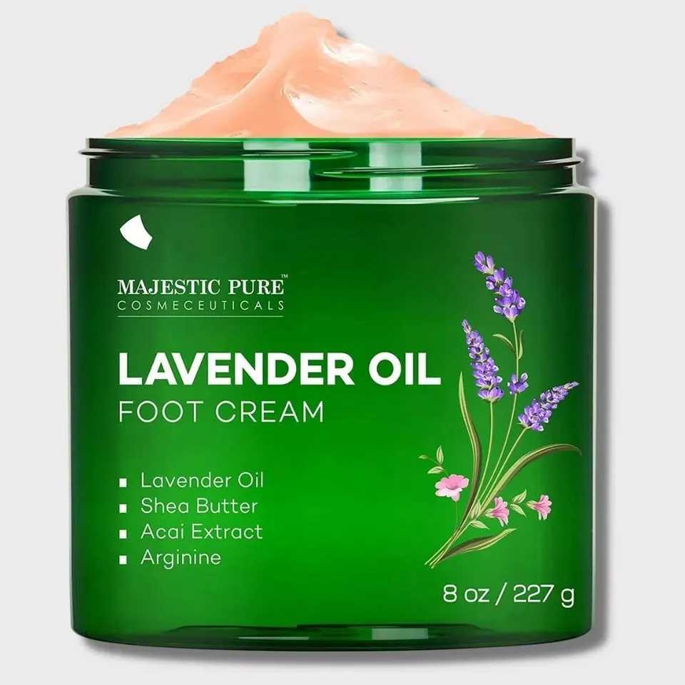 majestic-pure-lavender-oil-foot-cream-with-shea-butter-8-oz image 1