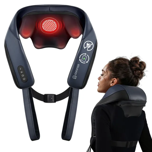 comfier-cordless-neck-and-shoulder-massager-with-heat-rechargeable-model-6702 image 1