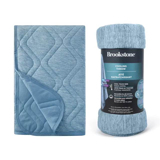 brookstone-cooling-comfort-throw-dual-sided-oversized-60x70-nylon-polyethylene-f image 1