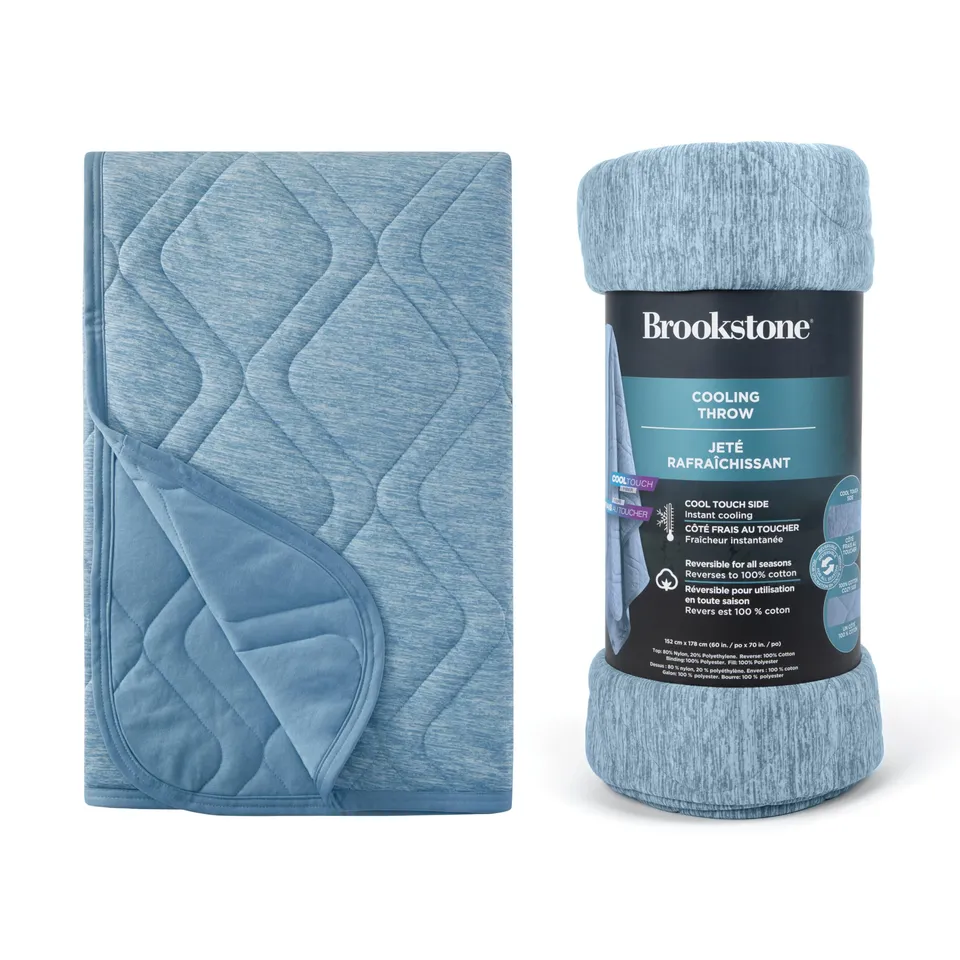 brookstone-cooling-comfort-throw-dual-sided-oversized-60x70-nylon-polyethylene-f image 1