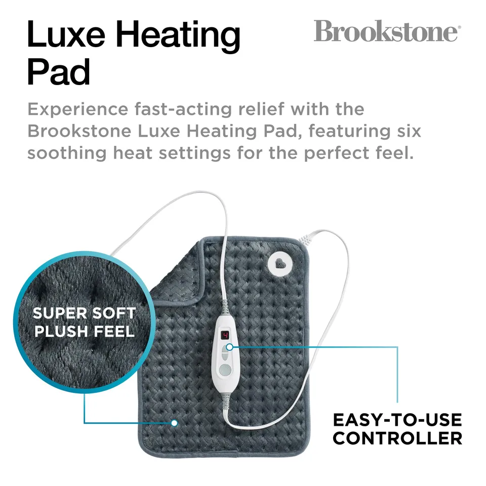 brookstone-herringbone-portable-heating-pad-6-heat-settings-super-soft-plush-mac image 1