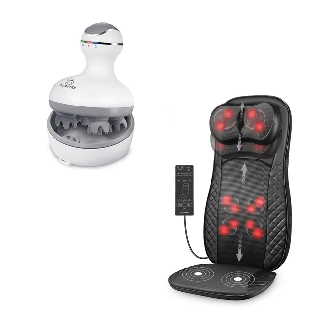 comfier-shiatsu-neck-back-massager-with-heat-and-head-massager-bundle-full-body- image 1