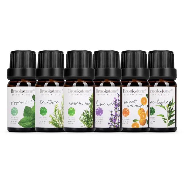 brookstone-essential-oil-herbal-collection-6-pack-10ml-bottles image 1