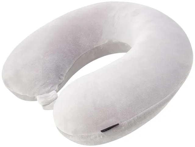 brookstone-travel-neck-pillow-lightweight-fleece-casing-extra-comfort-memory-foa image 1