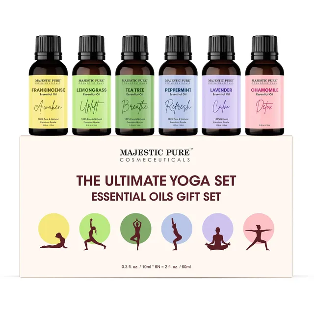 majestic-pure-yoga-essential-oil-gift-set-pack-of-6-3-fl-oz-each-lavender-chamom image 1