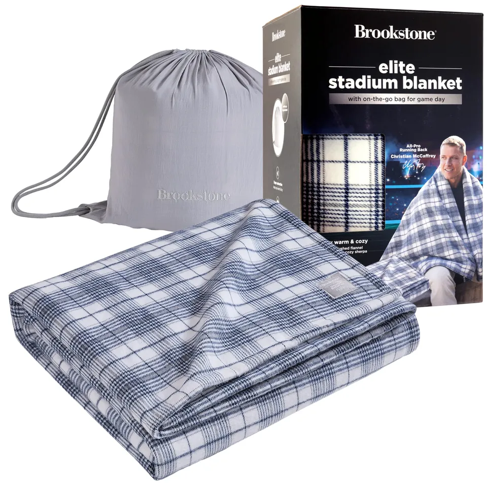 brookstone-elite-stadium-blanket-oversized-waterproof-outdoor-blanket-70-x-60-br image 1