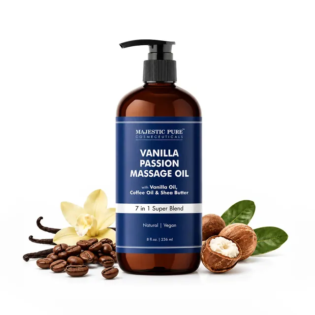 majestic-pure-vanilla-passion-massage-oil-8-fl-oz-sensual-nourishing image 1