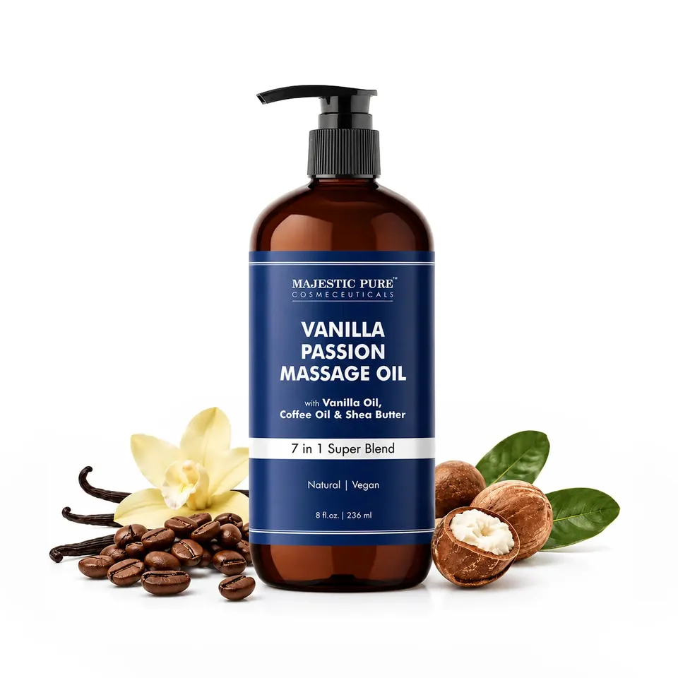 majestic-pure-vanilla-passion-massage-oil-8-fl-oz-sensual-nourishing image 1