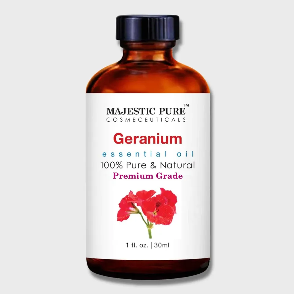 majestic-pure-geranium-essential-oil-1-fl-oz-100-pure-and-natural-for-skin-mood- image 1