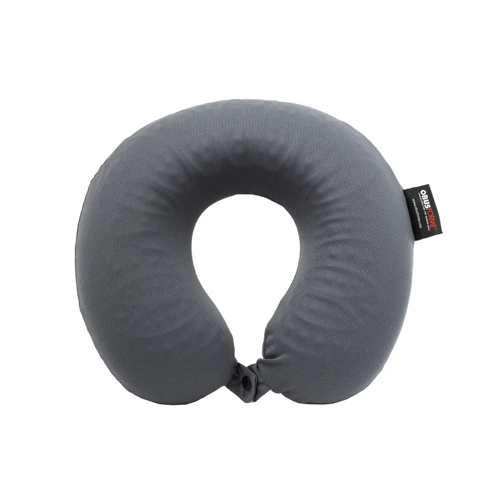 homedics-charcoal-travel-neck-pillow-with-antimicrobial-memory-foam-and-button-c image 1
