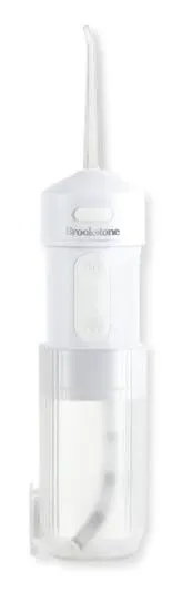 brookstone-water-flosser-deep-cleaning-adjustable-pressure-portable-white image 1