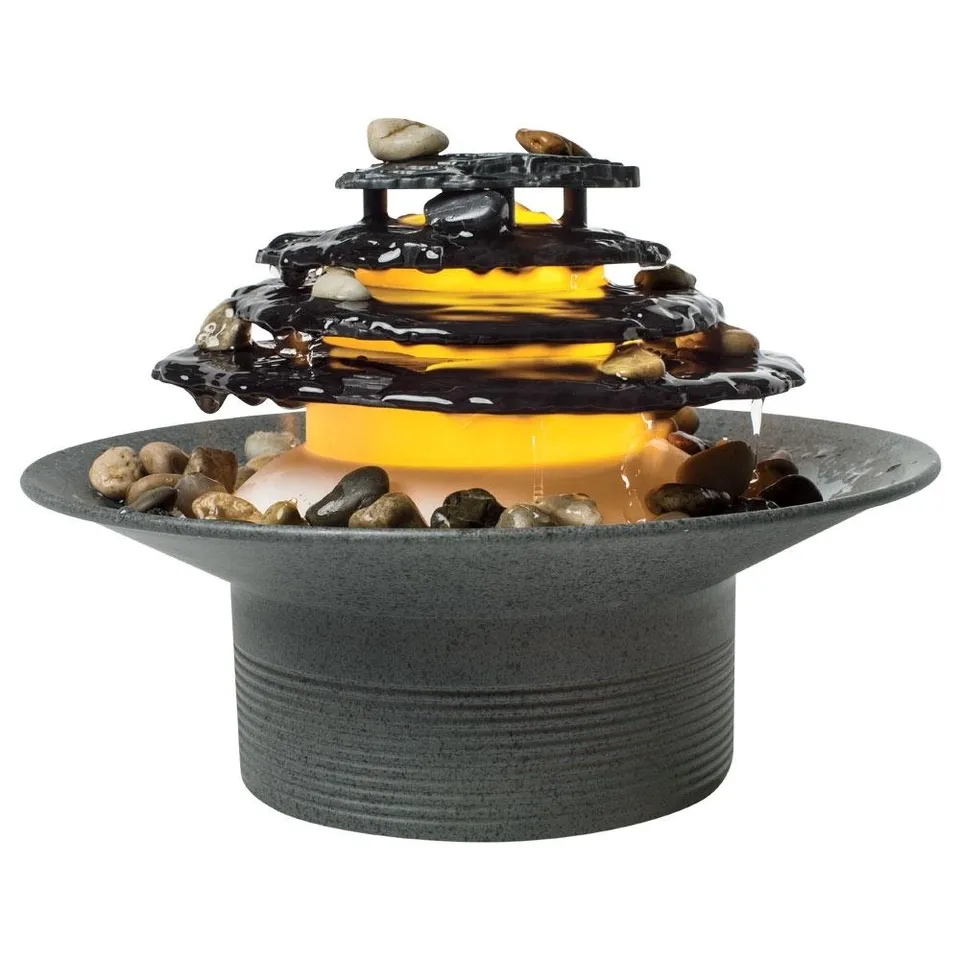 homedics-mirra-zen-gray-tabletop-relaxation-fountain-natural-water-sound image 1