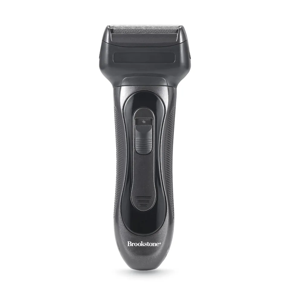 brookstone-electric-razor-for-men-dual-head-foil-shaver-precision-blades-cordles image 1