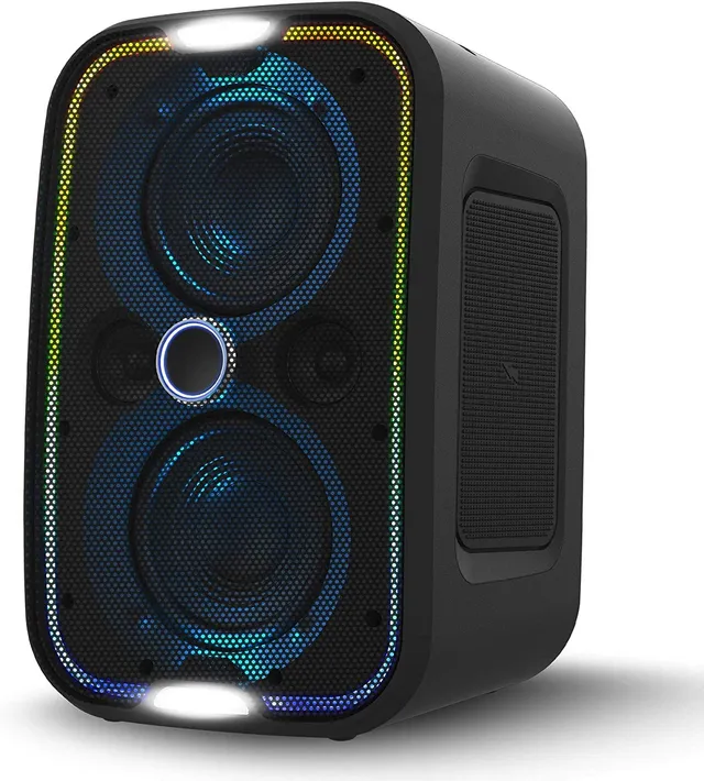 brookstone-big-blue-go-bluetooth-speaker-ipx5-waterproof-portable-speaker-with-l image 1