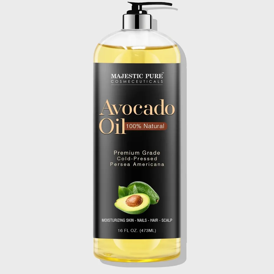 majestic-pure-100-pure-natural-avocado-oil-16-fl-oz-cold-pressed-for-hair-skin image 1