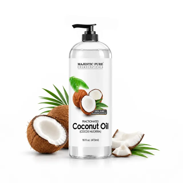 majestic-pure-fractionated-coconut-oil-16-fl-oz-lightweight-non-greasy image 1