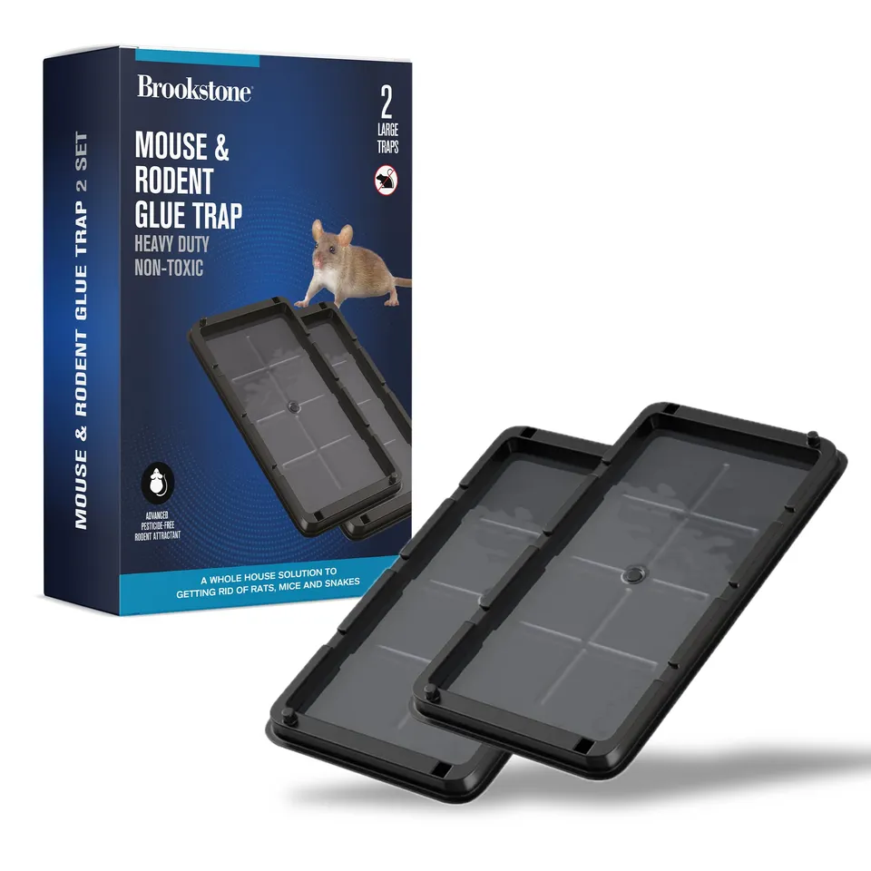 brookstone-mouse-rodent-glue-trap-heavy-duty-non-toxic-set-of-2-large-traps image 1