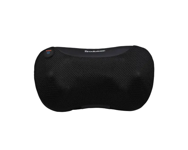 brookstone-shiatsu-neck-and-back-massager-pillow-with-heat-3d-kneading-massage-c image 1