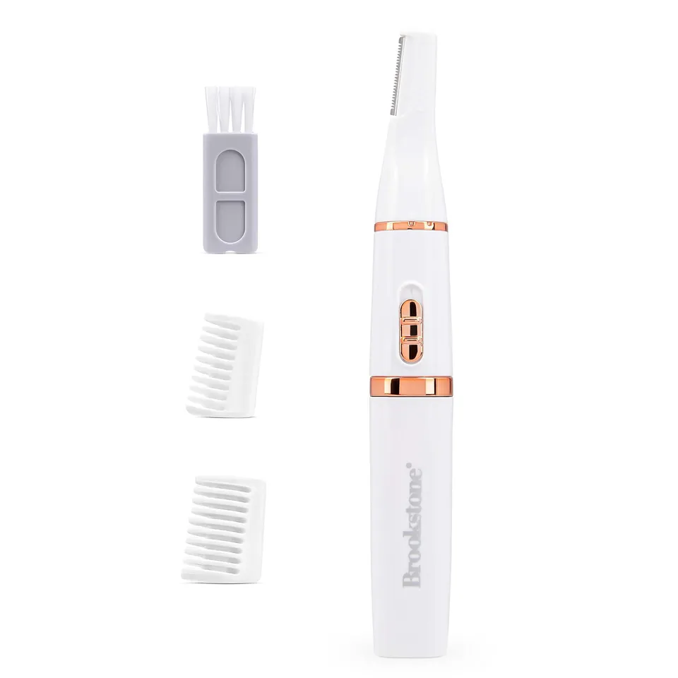 brookstone-eyebrow-razor-women-s-facial-hair-trimmer-2-guards-portable image 1