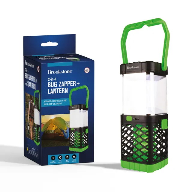 brookstone-2-in-1-bug-zapper-high-powered-lantern-dual-mode-rechargeable-device image 1