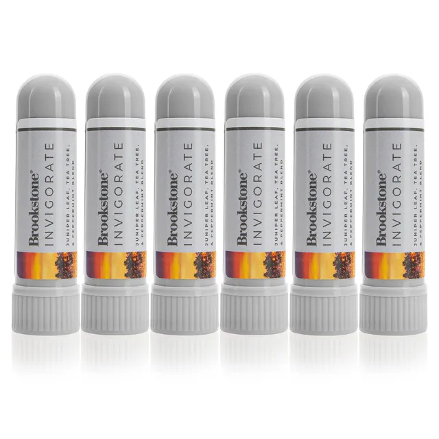 brookstone-aromatherapy-inhaler-invigorate-6-pack-essential-oil-nasal-inhalers-f image 1