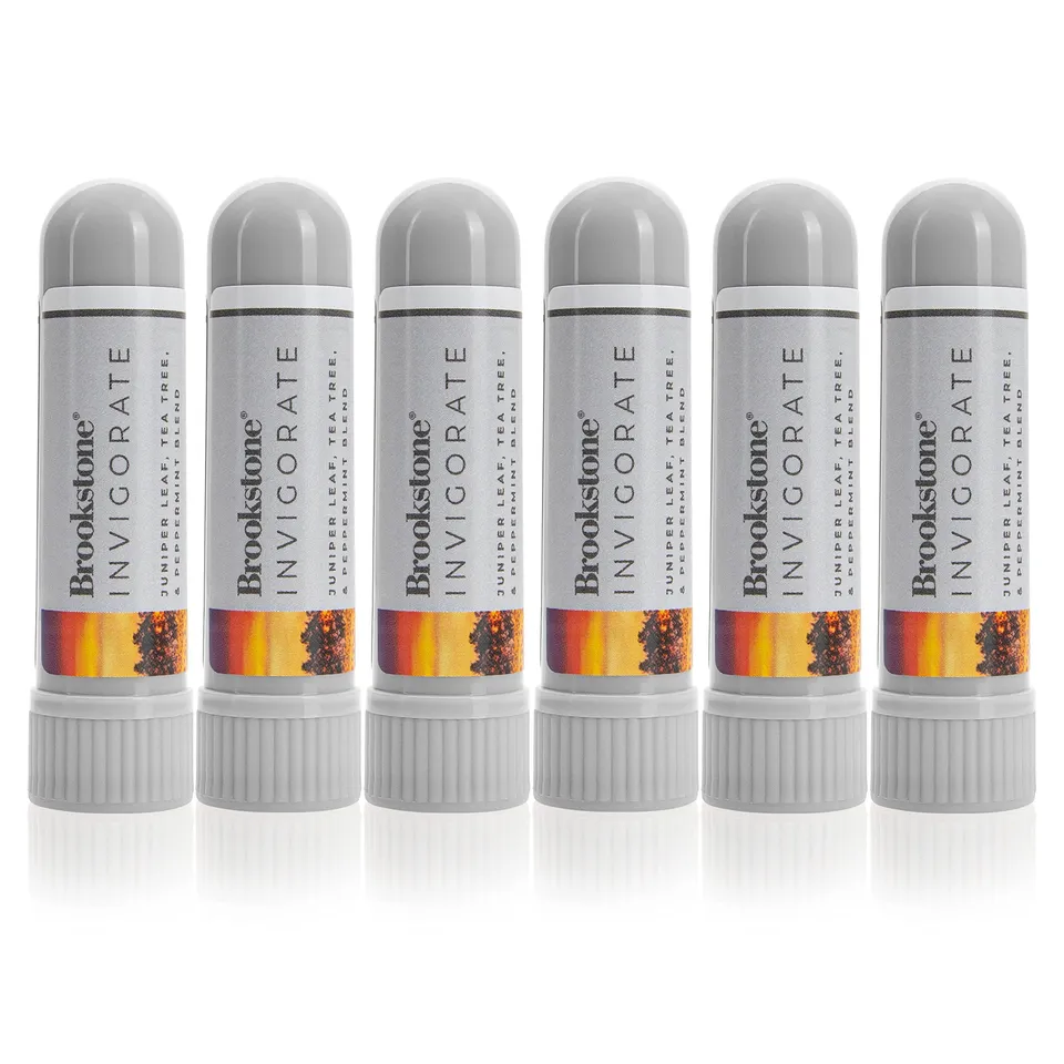 brookstone-aromatherapy-inhaler-invigorate-6-pack-essential-oil-nasal-inhalers-f image 1