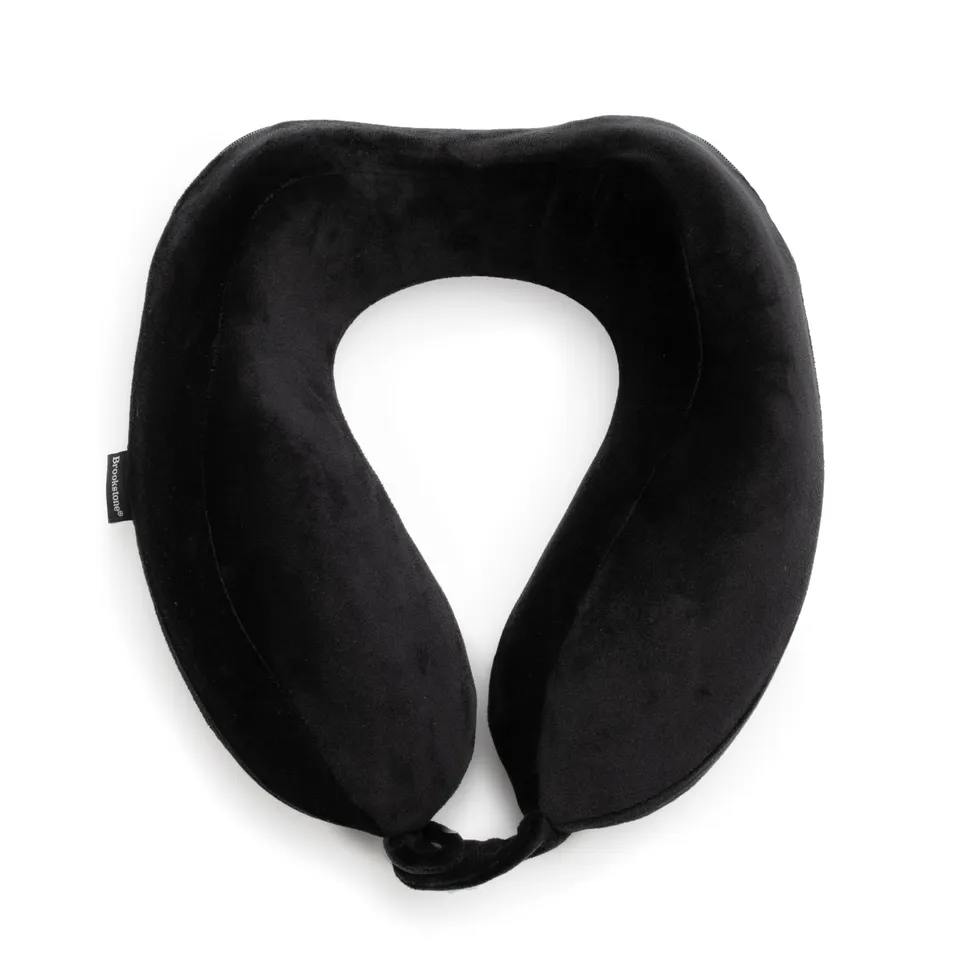 brookstone-contoured-memory-foam-neck-travel-pillow-lightweight-ergonomic-for-ai image 1