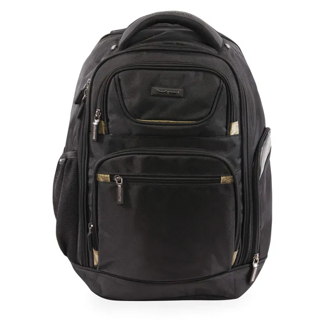 brookstone-hayes-laptop-backpack-black-gold-18-inch image 1