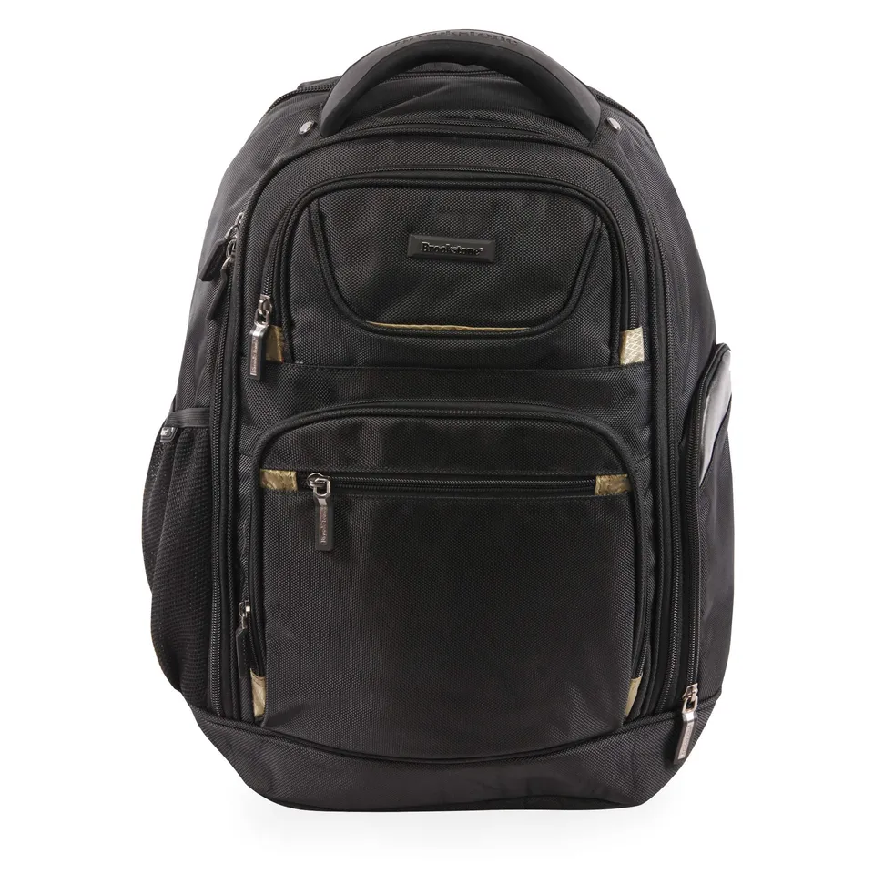 brookstone-hayes-laptop-backpack-black-gold-18-inch image 1