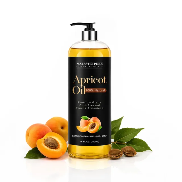 majestic-pure-apricot-carrier-oil-16-fl-oz-lightweight-facial-body-moisturizing- image 1