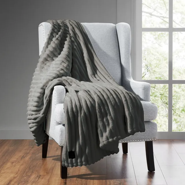 brookstone-heated-faux-fur-throw-blanket-50-x60-4-heat-settings-4-hour-auto-shut image 1