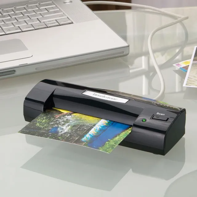 brookstone-photo-scanner-iconvert-portable-one-touch-scanner-for-preserving-phot image 1